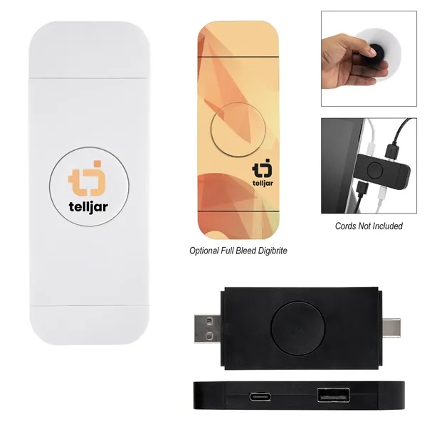 rABS Spinner Dual Input USB Hub... from ASI 61125 Hit Promotional Products / Hit®