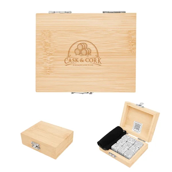 Whiskey Ice Cubes in FSC® Bamboo Box... from ASI 61125 Hit Promotional Products / Hit®