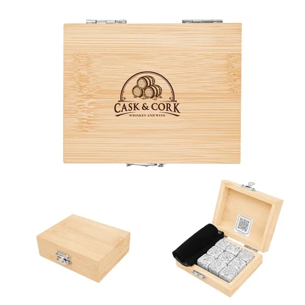 Whiskey Ice Cubes in FSC® Bamboo Box... from ASI 61125 Hit Promotional Products / Hit®