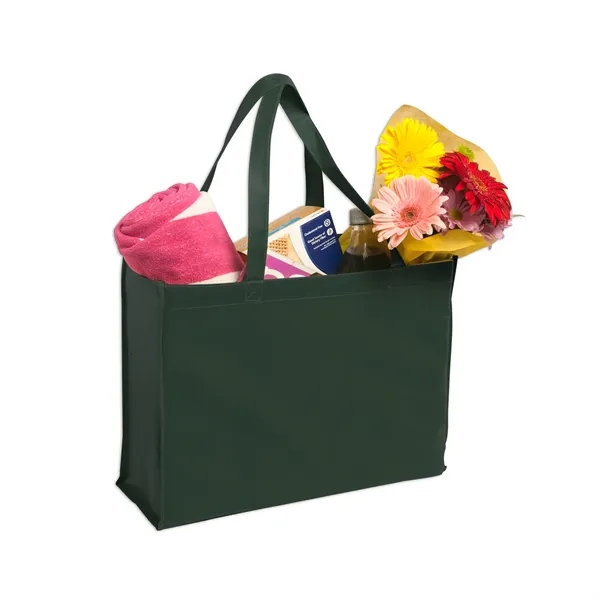Reusable non-woven polypropylene market tote bag with 1 color silkscreen imprint... from ASI 37218 Athena Promo (tm)