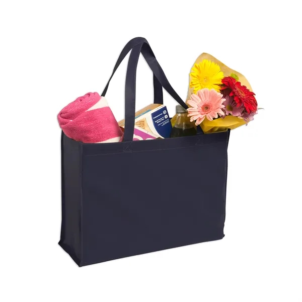 Reusable non-woven polypropylene market tote bag with 1 color silkscreen imprint... from ASI 37218 Athena Promo (tm)