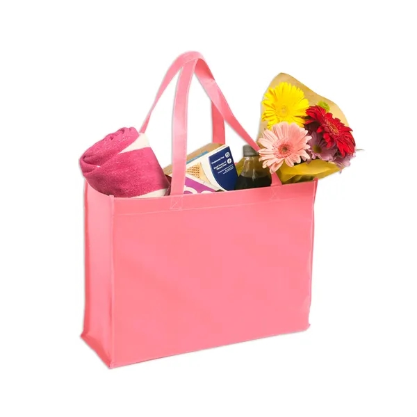Reusable non-woven polypropylene market tote bag with 1 color silkscreen imprint... from ASI 37218 Athena Promo (tm)
