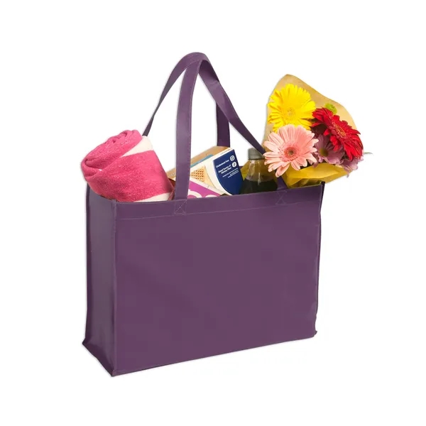 Reusable non-woven polypropylene market tote bag with 1 color silkscreen imprint... from ASI 37218 Athena Promo (tm)