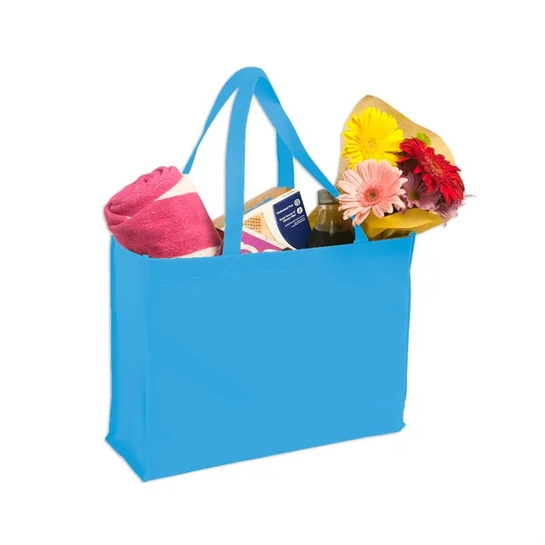 Reusable non-woven polypropylene market tote bag with 1 color silkscreen imprint... from ASI 37218 Athena Promo (tm)