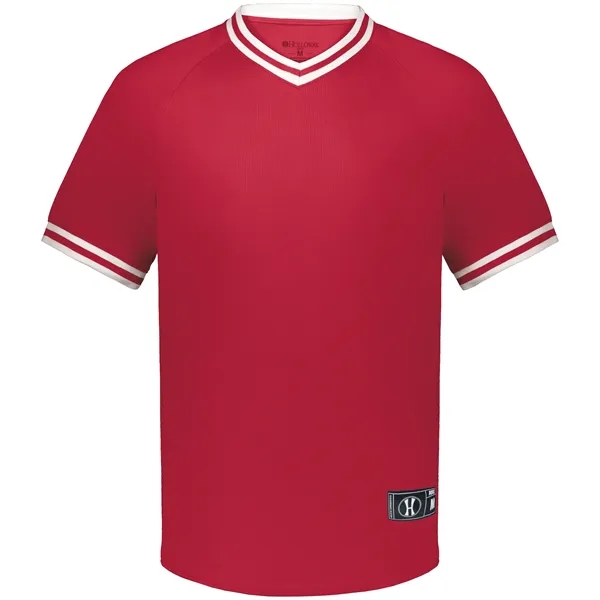 The Youth Retro V-Neck Baseball Jersey combines classic style with modern... from ASI 37461 Augusta Sportswear