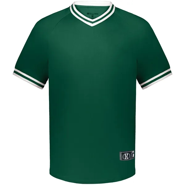 The Youth Retro V-Neck Baseball Jersey combines classic style with modern... from ASI 37461 Augusta Sportswear