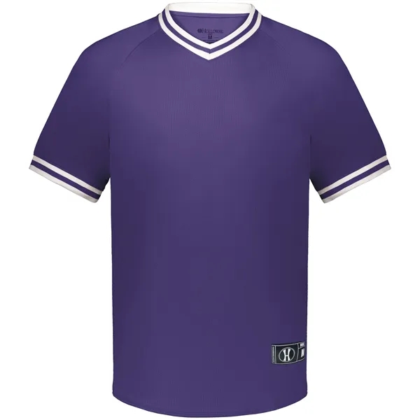 The Youth Retro V-Neck Baseball Jersey combines classic style with modern... from ASI 37461 Augusta Sportswear