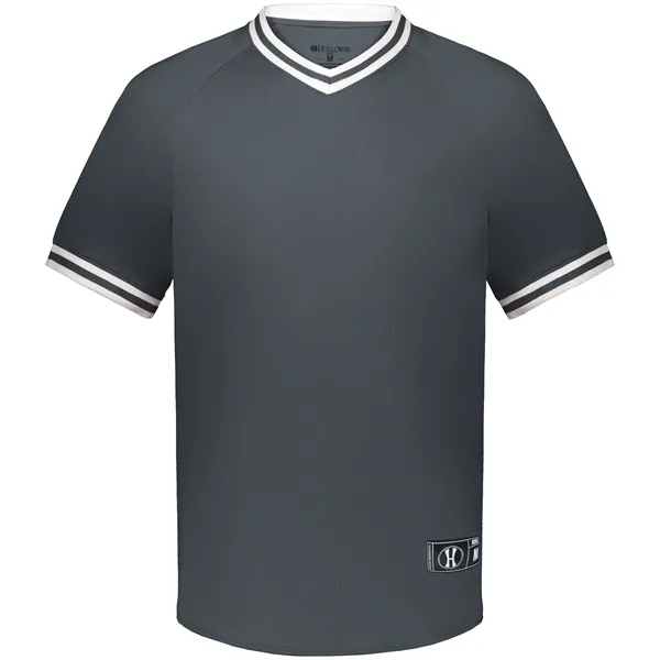The Youth Retro V-Neck Baseball Jersey combines classic style with modern... from ASI 37461 Augusta Sportswear