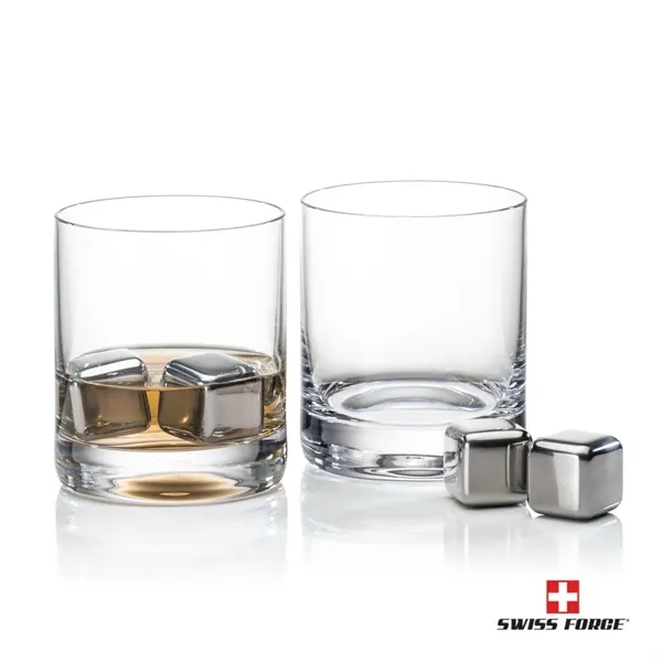 Lead-Free Crystalline Dresden on-the-rocks glasses are paired with a set of... from ASI 84592 St Regis Group