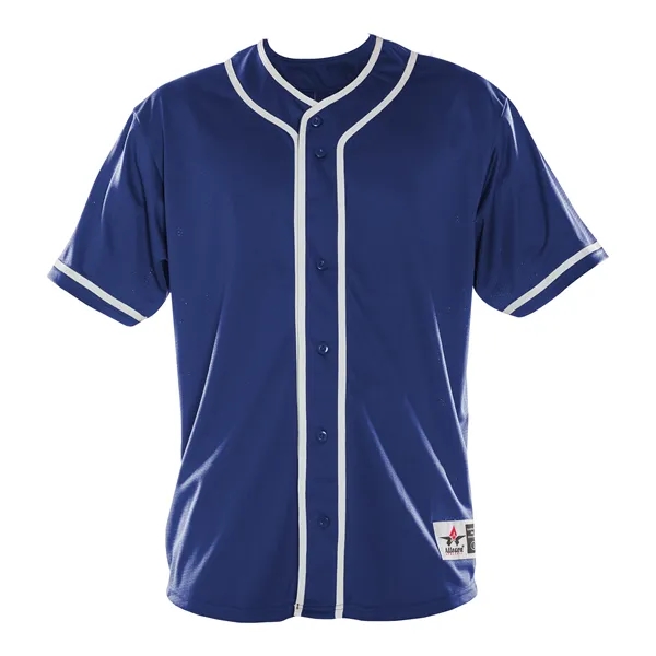The Diamond Full Button Baseball Shirt is made from 100% DURA-Light... from ASI 37461 Augusta Sportswear