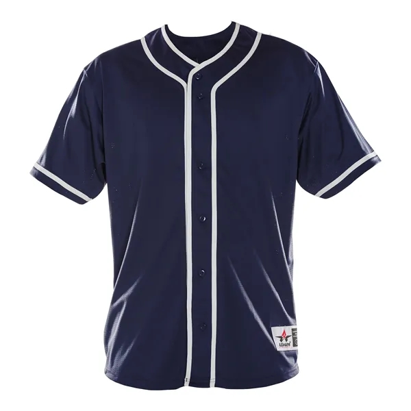 The Diamond Full Button Baseball Shirt is made from 100% DURA-Light... from ASI 37461 Augusta Sportswear