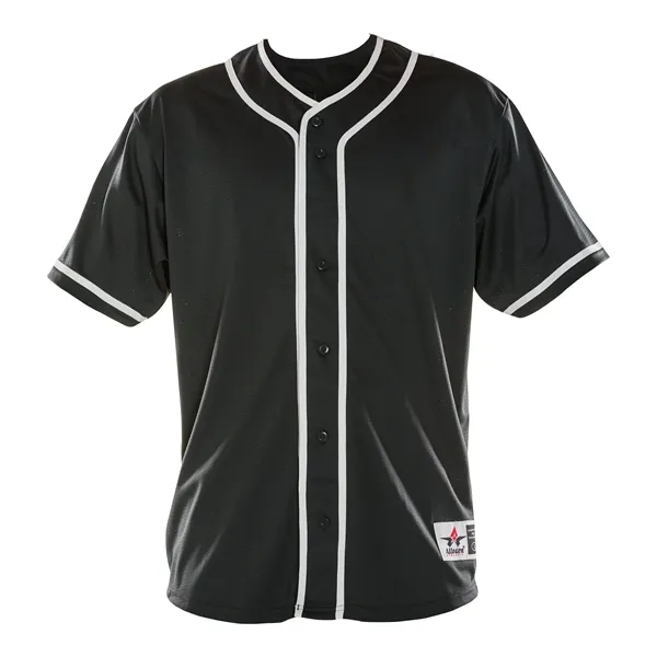 The Diamond Full Button Baseball Shirt is made from 100% DURA-Light... from ASI 37461 Augusta Sportswear