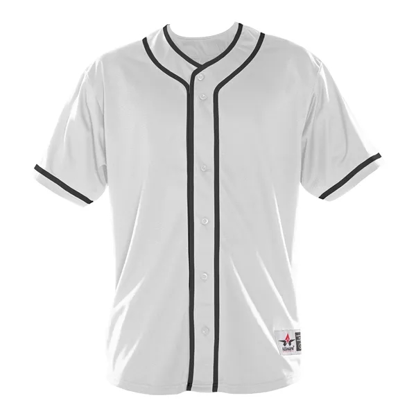The Diamond Full Button Baseball Shirt is made from 100% DURA-Light... from ASI 37461 Augusta Sportswear