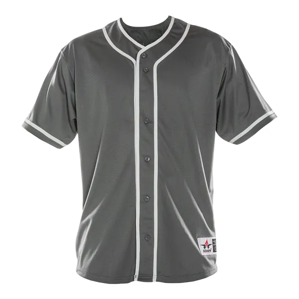 The Diamond Full Button Baseball Shirt is made from 100% DURA-Light... from ASI 37461 Augusta Sportswear