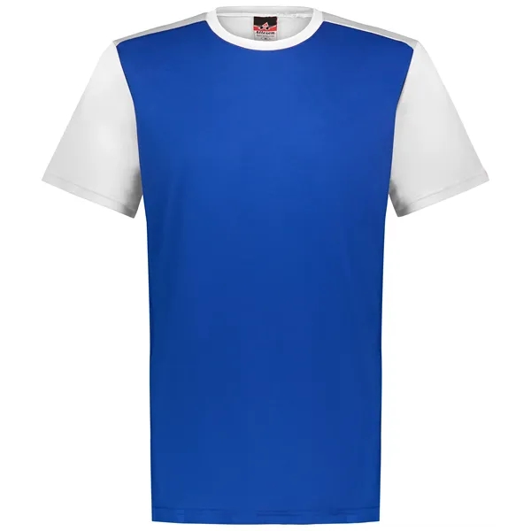 The Youth Crew Neck Baseball Jersey is made from 100% cationic... from ASI 37461 Augusta Sportswear