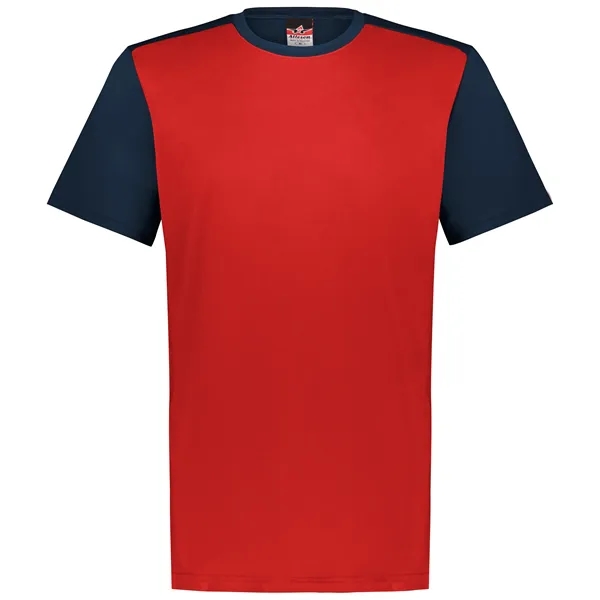 The Youth Crew Neck Baseball Jersey is made from 100% cationic... from ASI 37461 Augusta Sportswear