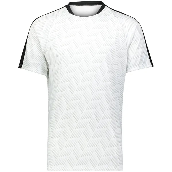 The Youth Hypervolt Soccer Jersey is made from 100% polyester wicking... from ASI 37461 Augusta Sportswear