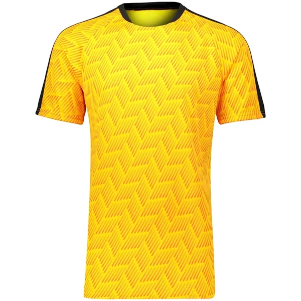 The Youth Hypervolt Soccer Jersey is made from 100% polyester wicking... from ASI 37461 Augusta Sportswear