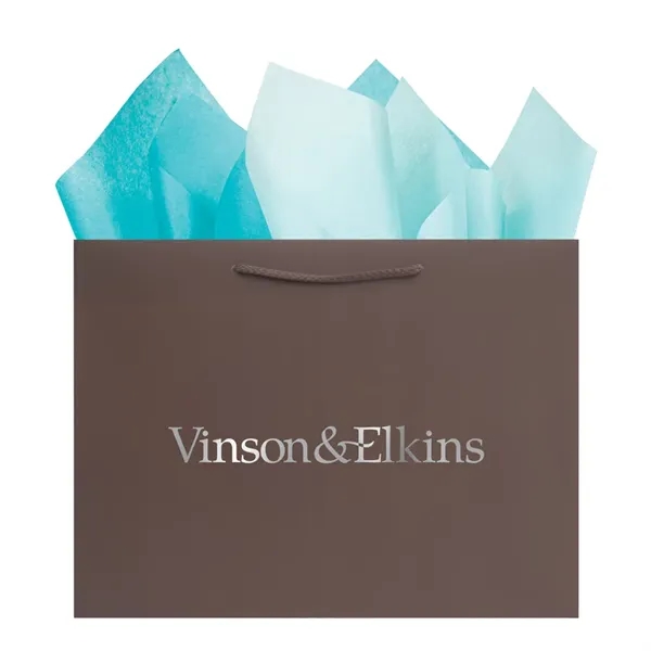 Made from 180 GSM matte laminated paper, these shopping totes feature... from ASI 75731 PWS / Pacific Western Sales/Cater Line