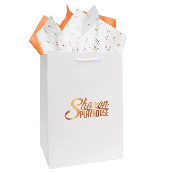 Shopping totes made from 180GSM matte laminated paper with matching fabric... from ASI 75731 PWS / Pacific Western Sales/PWS