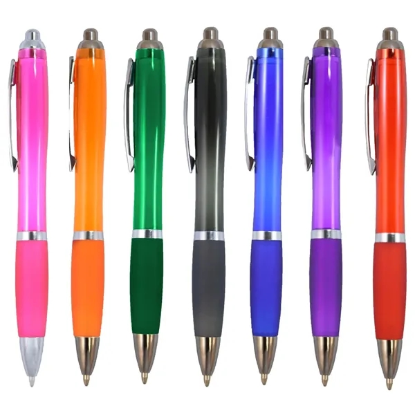 Translucent retractable ballpoint pen plus 1 color silkscreen imprint on 1... from ASI 37218 Athena Promo (tm)