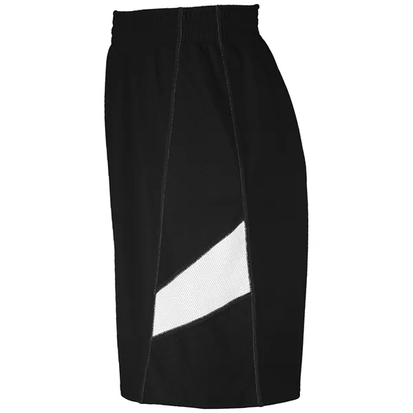 The Youth Dual-Side Single Ply Basketball Shorts feature a color side... from ASI 37461 Augusta Sportswear