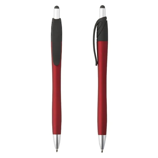 Velvet touch retractable ballpoint stylus pen plus 1 color silkscreen imprint... from ASI 37218 Athena Promo (tm)