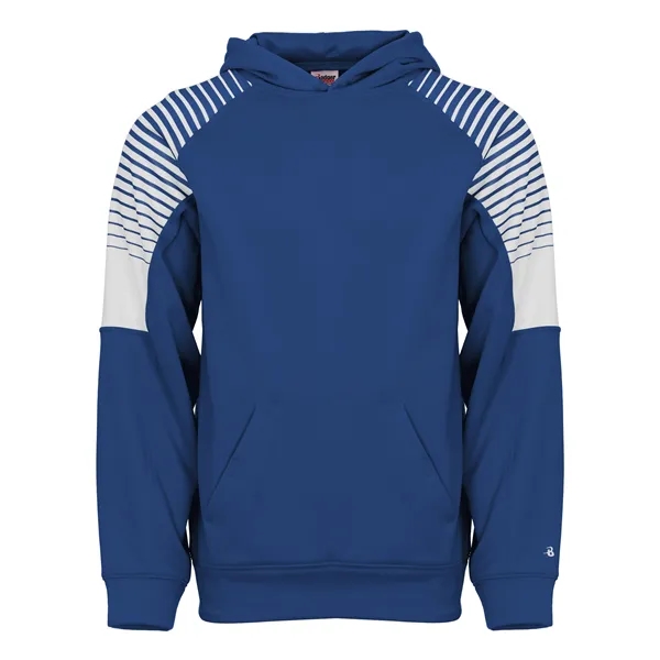 The Youth Lineup Hoodie is made from 100% polyester moisture-management fleece... from ASI 37461 Augusta Sportswear