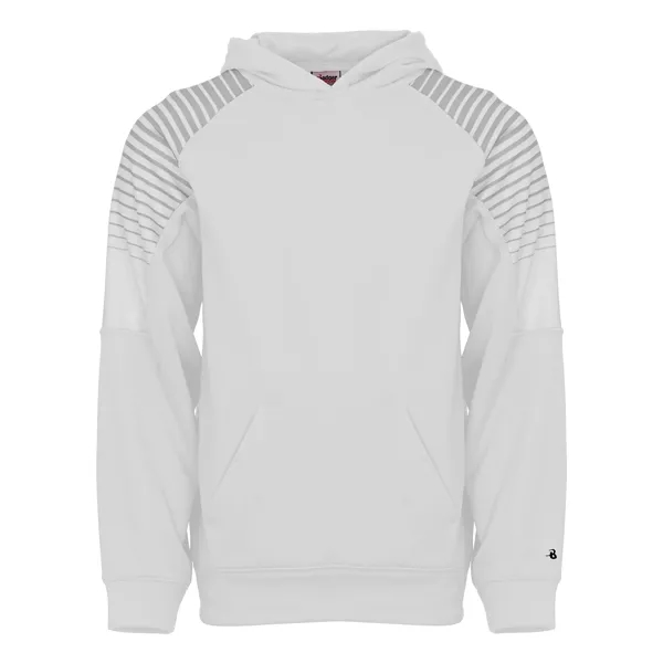 The Youth Lineup Hoodie is made from 100% polyester moisture-management fleece... from ASI 37461 Augusta Sportswear