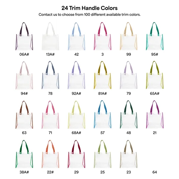 12" x 12" x 6" clear PVC tote bag with 1"... from ASI 37980 Bagworld