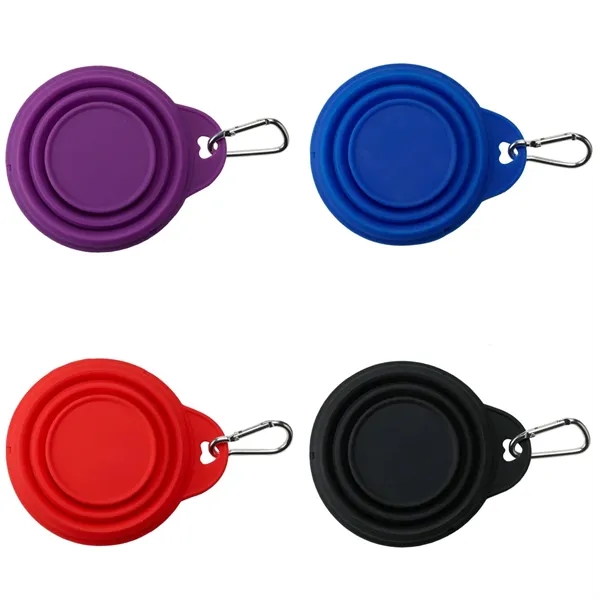 Collapsible pet bowl with carabiner of 8 oz. capacity plus 1... from ASI 37218 Athena Promo (tm)