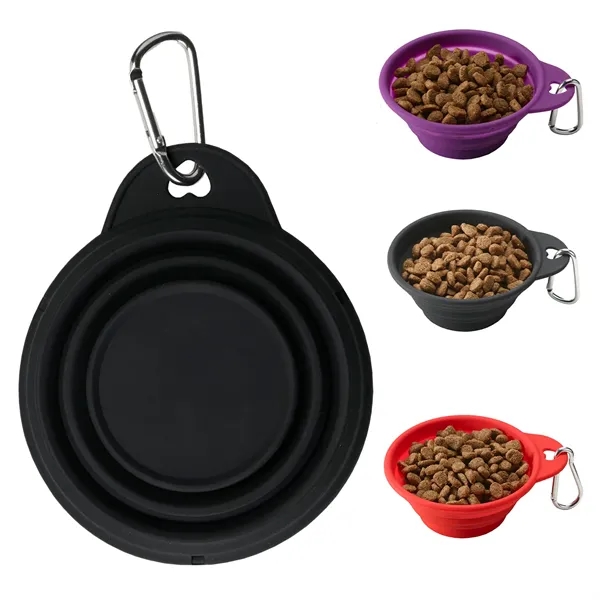 Collapsible pet bowl with carabiner of 8 oz. capacity plus 1... from ASI 37218 Athena Promo (tm)