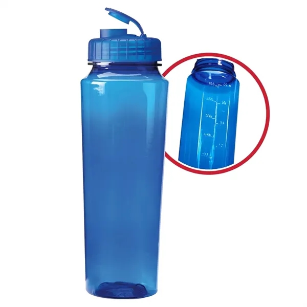 Push pull lid measurement sports bottle, 24 oz. plus 1C1P silkscreen... from ASI 37218 Athena Promo (tm)