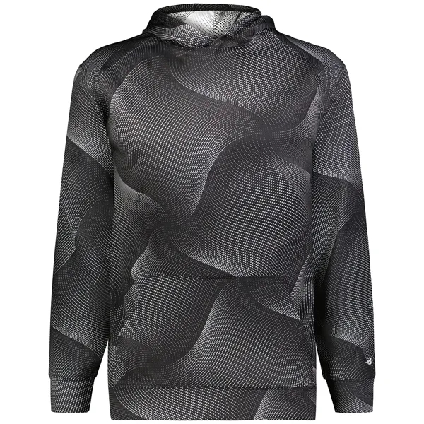The Youth Warp Fleece Hoodie is made from 100% sublimated polyester... from ASI 37461 Augusta Sportswear