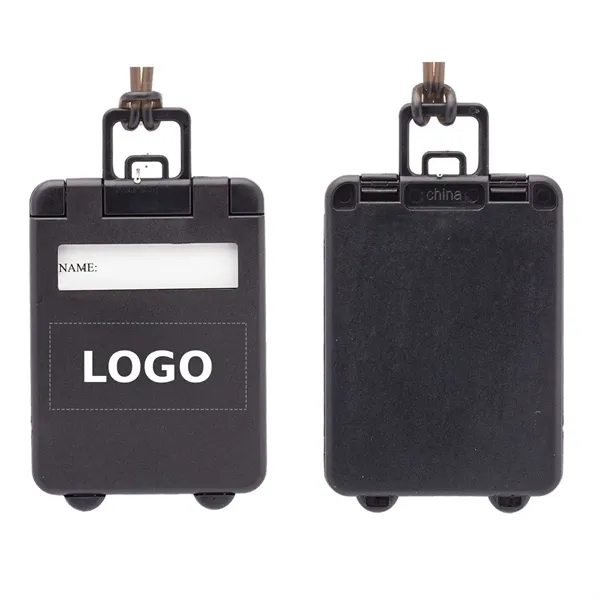 Suitcase shaped luggage tag plus 1 color silkscreen imprint on 1... from ASI 37218 Athena Promo (tm)