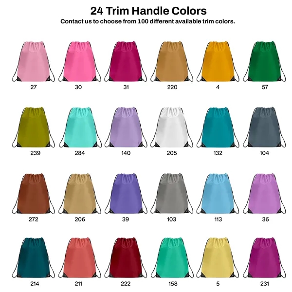 14.5" x 18" 210 Denier polyester drawstring backpack in assorted colors... from ASI 37980 Bagworld