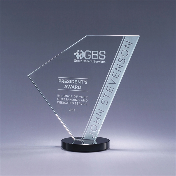 Starphire and color optic crystal award with clear or colored base;... from ASI 62985 J. Charles
