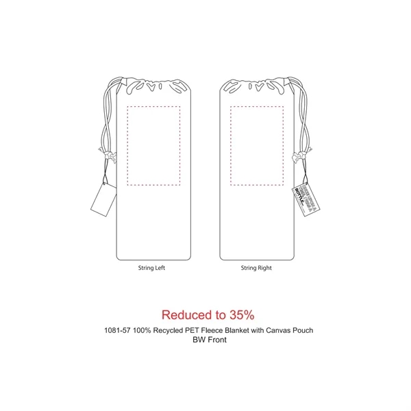 50" x 60" recycled PET fleece blanket with canvas pouch.... from ASI 66887 PCNA / Leeds