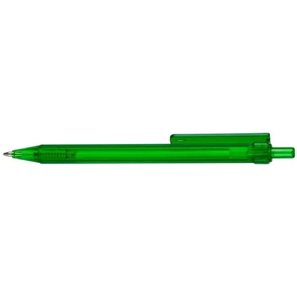 Compact, 4-sided, ergonomically designed, mini-retractable ballpoint pen with translucent color barrel... from ASI 82498 RiteLine LLC
