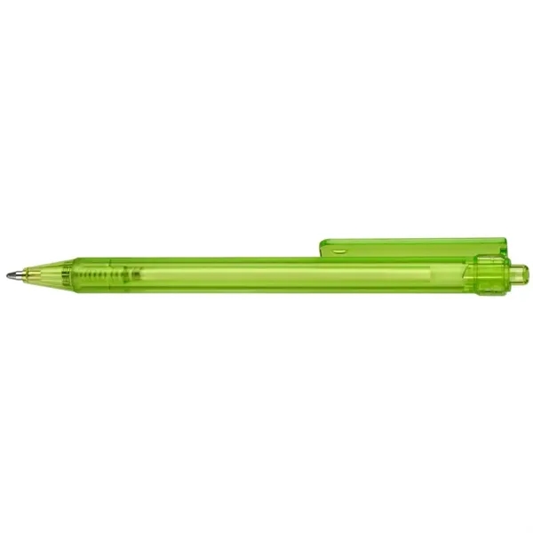 Compact, 4-sided, ergonomically designed, mini-retractable ballpoint pen with translucent color barrel... from ASI 82498 RiteLine LLC