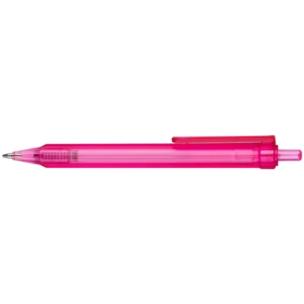 Compact, 4-sided, ergonomically designed, mini-retractable ballpoint pen with translucent color barrel... from ASI 82498 RiteLine LLC