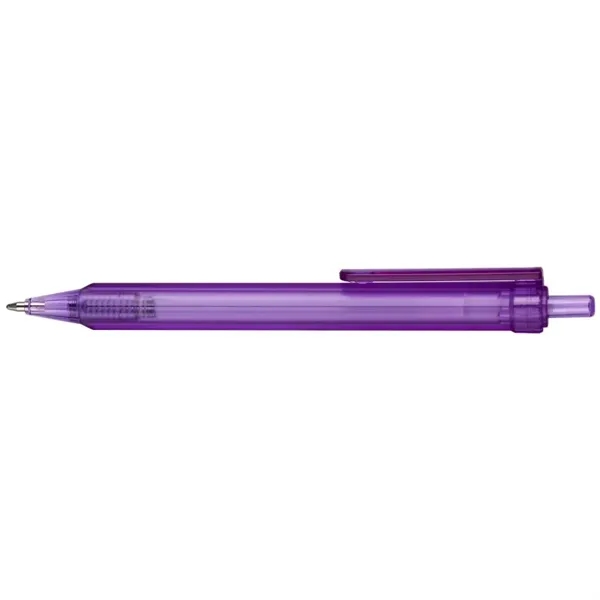 Compact, 4-sided, ergonomically designed, mini-retractable ballpoint pen with translucent color barrel... from ASI 82498 RiteLine LLC