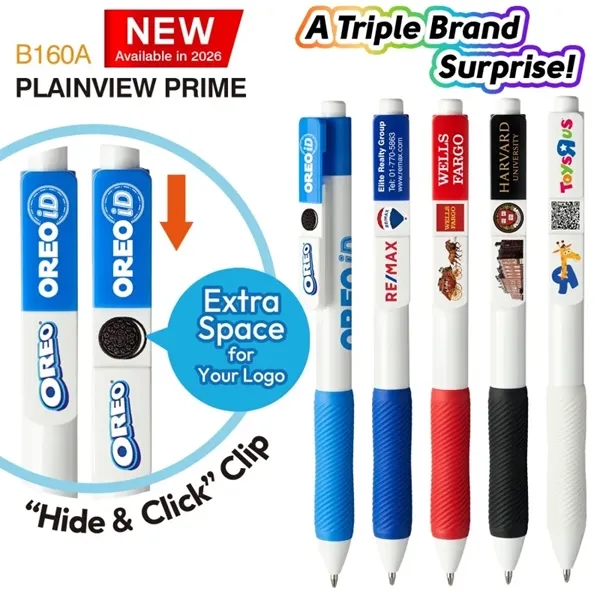 Medium point ballpoint pen with retractable clip allowing for three full... from ASI 82498 RiteLine LLC