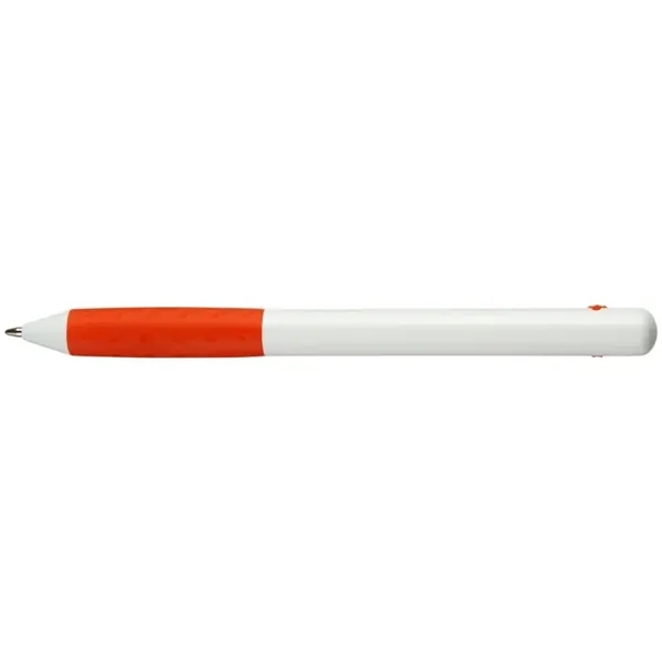 Smooth writing ballpoint pen with color grip and matching color "disk-shaped"... from ASI 82498 RiteLine LLC