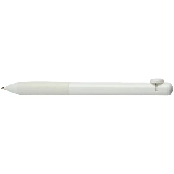 Smooth writing ballpoint pen with color grip and matching color "disk-shaped"... from ASI 82498 RiteLine LLC