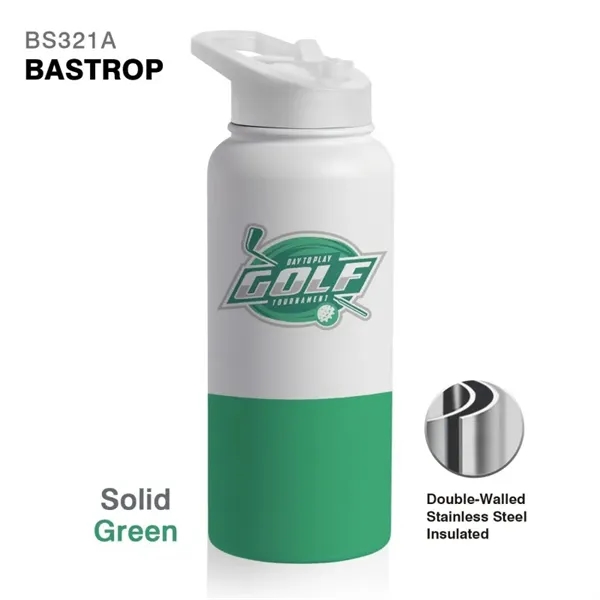 32 oz. handle bottle with double-wall stainless steel interior, spill-proof lid... from ASI 82498 RiteLine LLC