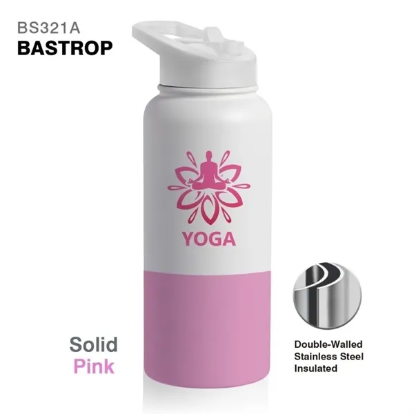32 oz. handle bottle with double-wall stainless steel interior, spill-proof lid... from ASI 82498 RiteLine LLC
