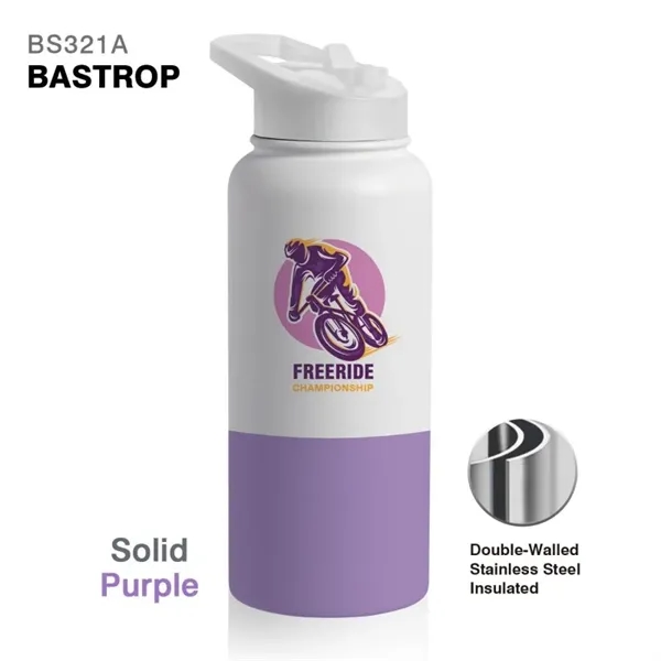 32 oz. handle bottle with double-wall stainless steel interior, spill-proof lid... from ASI 82498 RiteLine LLC