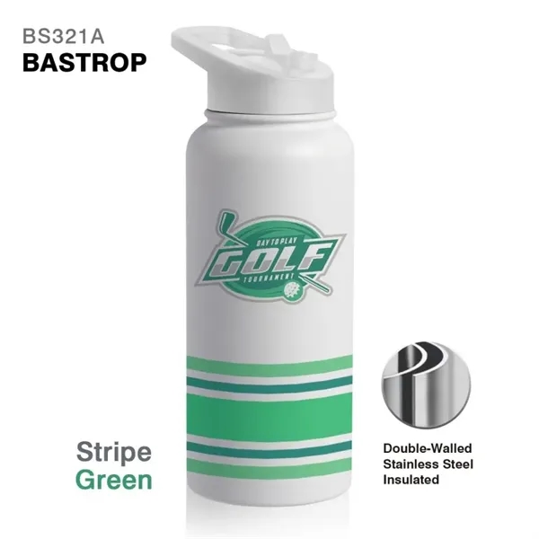 32 oz. handle bottle with double-wall stainless steel interior, spill-proof lid... from ASI 82498 RiteLine LLC