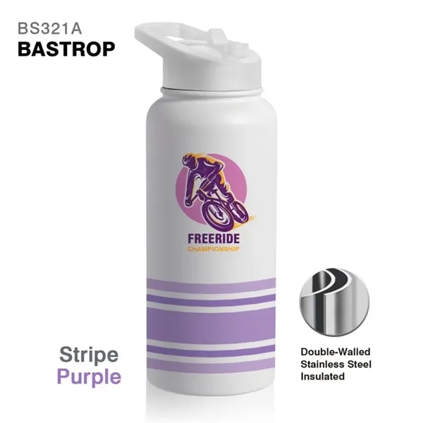 32 oz. handle bottle with double-wall stainless steel interior, spill-proof lid... from ASI 82498 RiteLine LLC